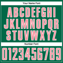 Загрузить изображение в средство просмотра галереи, Custom Kelly Green Medium Pink-White Abstract Line Sports Sublimation Soccer Uniform Jersey
