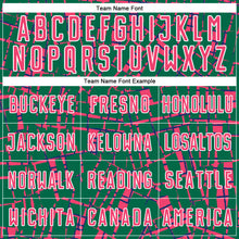 Загрузить изображение в средство просмотра галереи, Custom Kelly Green Neon Pink-White Abstract Line Sports Sublimation Soccer Uniform Jersey
