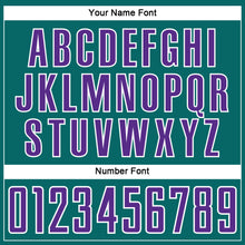 Charger l'image dans la galerie, Custom Teal Purple-White Abstract Line Sports Sublimation Soccer Uniform Jersey
