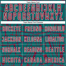 Загрузить изображение в средство просмотра галереи, Custom Teal Crimson-White Abstract Line Sports Sublimation Soccer Uniform Jersey
