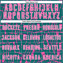 Загрузить изображение в средство просмотра галереи, Custom Teal Pink-White Abstract Line Sports Sublimation Soccer Uniform Jersey
