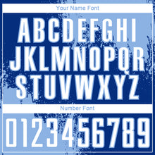 Charger l'image dans la galerie, Custom Royal White-Light Blue Abstract Brush Stroke Sports Sublimation Soccer Uniform Jersey
