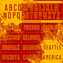 Загрузить изображение в средство просмотра галереи, Custom Red Gold Abstract Brush Stroke Sports Sublimation Soccer Uniform Jersey
