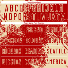 Загрузить изображение в средство просмотра галереи, Custom Red Cream Abstract Brush Stroke Sports Sublimation Soccer Uniform Jersey
