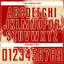 Загрузить изображение в средство просмотра галереи, Custom Red Cream Abstract Brush Stroke Sports Sublimation Soccer Uniform Jersey
