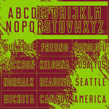 Загрузить изображение в средство просмотра галереи, Custom Crimson Neon Green Abstract Brush Stroke Sports Sublimation Soccer Uniform Jersey
