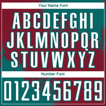 Загрузить изображение в средство просмотра галереи, Custom Crimson White-Teal Abstract Brush Stroke Sports Sublimation Soccer Uniform Jersey
