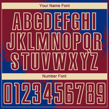 Загрузить изображение в средство просмотра галереи, Custom Crimson Royal-Cream Abstract Brush Stroke Sports Sublimation Soccer Uniform Jersey
