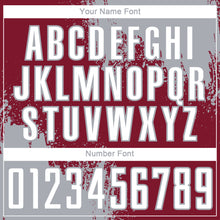 Загрузить изображение в средство просмотра галереи, Custom Crimson White-Gray Abstract Brush Stroke Sports Sublimation Soccer Uniform Jersey
