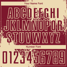 Загрузить изображение в средство просмотра галереи, Custom Crimson Cream Abstract Brush Stroke Sports Sublimation Soccer Uniform Jersey
