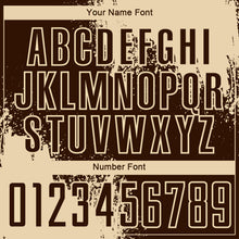 Laden Sie das Bild in den Galerie-Viewer, Custom Brown Cream Abstract Brush Stroke Sports Sublimation Soccer Uniform Jersey
