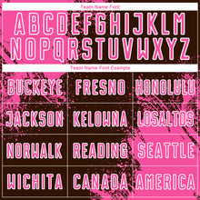 Laden Sie das Bild in den Galerie-Viewer, Custom Brown Pink-White Abstract Brush Stroke Sports Sublimation Soccer Uniform Jersey
