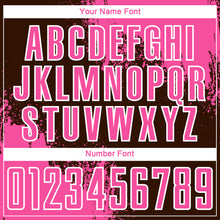 Laden Sie das Bild in den Galerie-Viewer, Custom Brown Pink-White Abstract Brush Stroke Sports Sublimation Soccer Uniform Jersey
