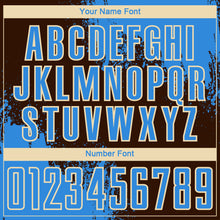 Load image into Gallery viewer, Custom Brown Powder Blue-Cream Abstract Brush Stroke Sports Sublimation Soccer Uniform Jersey
