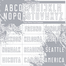 Charger l'image dans la galerie, Custom White Gray Abstract Brush Stroke Sports Sublimation Soccer Uniform Jersey
