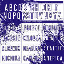 Загрузить изображение в средство просмотра галереи, Custom White Dark Purple Abstract Brush Stroke Sports Sublimation Soccer Uniform Jersey
