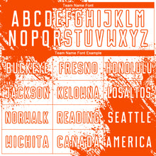 Charger l'image dans la galerie, Custom White Orange Abstract Brush Stroke Sports Sublimation Soccer Uniform Jersey
