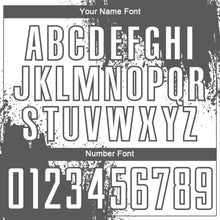 Загрузить изображение в средство просмотра галереи, Custom White Steel Gray Abstract Brush Stroke Sports Sublimation Soccer Uniform Jersey
