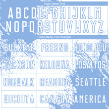 Загрузить изображение в средство просмотра галереи, Custom White Light Blue Abstract Brush Stroke Sports Sublimation Soccer Uniform Jersey
