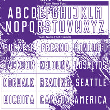 Загрузить изображение в средство просмотра галереи, Custom White Purple Abstract Brush Stroke Sports Sublimation Soccer Uniform Jersey
