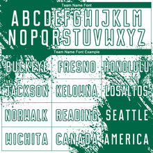 Загрузить изображение в средство просмотра галереи, Custom White Kelly Green Abstract Brush Stroke Sports Sublimation Soccer Uniform Jersey
