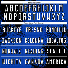 Загрузить изображение в средство просмотра галереи, Custom Thunder Blue White-Black Abstract Brush Stroke Sports Sublimation Soccer Uniform Jersey
