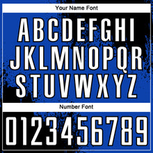 Загрузить изображение в средство просмотра галереи, Custom Thunder Blue White-Black Abstract Brush Stroke Sports Sublimation Soccer Uniform Jersey
