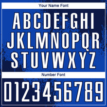 Загрузить изображение в средство просмотра галереи, Custom Thunder Blue White-Navy Abstract Brush Stroke Sports Sublimation Soccer Uniform Jersey
