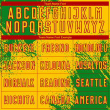 Загрузить изображение в средство просмотра галереи, Custom Yellow Grass Green-Red Abstract Brush Stroke Sports Sublimation Soccer Uniform Jersey
