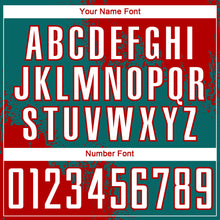 Загрузить изображение в средство просмотра галереи, Custom Teal White-Red Abstract Brush Stroke Sports Sublimation Soccer Uniform Jersey
