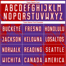 Charger l'image dans la galerie, Custom Purple White-Red Abstract Brush Stroke Sports Sublimation Soccer Uniform Jersey
