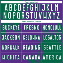 Charger l'image dans la galerie, Custom Purple White-Kelly Green Abstract Brush Stroke Sports Sublimation Soccer Uniform Jersey
