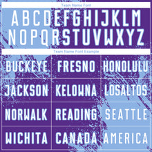 Laden Sie das Bild in den Galerie-Viewer, Custom Purple White-Light Blue Abstract Brush Stroke Sports Sublimation Soccer Uniform Jersey
