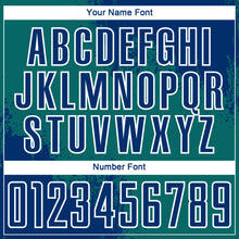 Laden Sie das Bild in den Galerie-Viewer, Custom Teal US Navy Blue-White Abstract Brush Stroke Sports Sublimation Soccer Uniform Jersey
