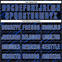 Загрузить изображение в средство просмотра галереи, Custom Black Royal-White Line Sports Sublimation Soccer Uniform Jersey
