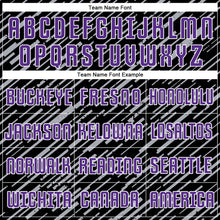 Загрузить изображение в средство просмотра галереи, Custom Black Purple Gray-White Line Sports Sublimation Soccer Uniform Jersey
