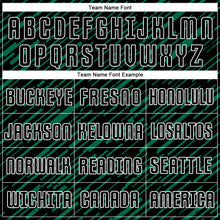 Загрузить изображение в средство просмотра галереи, Custom Black Kelly Green-White Line Sports Sublimation Soccer Uniform Jersey
