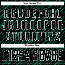 Загрузить изображение в средство просмотра галереи, Custom Black Kelly Green-White Line Sports Sublimation Soccer Uniform Jersey
