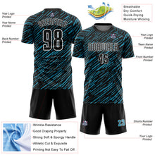 Загрузить изображение в средство просмотра галереи, Custom Black Panther Blue-White Line Sports Sublimation Soccer Uniform Jersey
