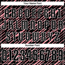 Charger l'image dans la galerie, Custom Black Medium Pink-White Line Sports Sublimation Soccer Uniform Jersey
