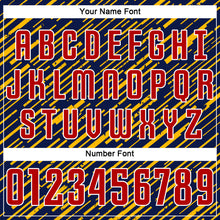 Charger l'image dans la galerie, Custom Navy Red Gold-White Line Sports Sublimation Soccer Uniform Jersey
