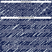 Загрузить изображение в средство просмотра галереи, Custom Navy Silver-White Line Sports Sublimation Soccer Uniform Jersey
