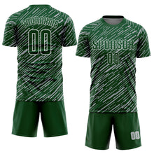 Загрузить изображение в средство просмотра галереи, Custom Green Gray-White Line Sports Sublimation Soccer Uniform Jersey
