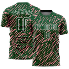 Charger l'image dans la galerie, Custom Green Medium Pink-White Line Sports Sublimation Soccer Uniform Jersey
