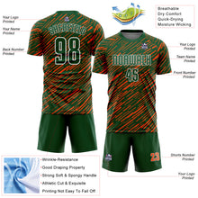 Charger l'image dans la galerie, Custom Green Orange-White Line Sports Sublimation Soccer Uniform Jersey
