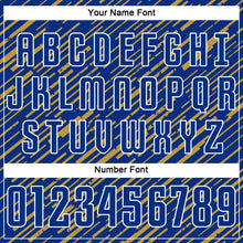 Charger l'image dans la galerie, Custom Royal Old Gold-White Line Sports Sublimation Soccer Uniform Jersey
