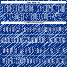 Загрузить изображение в средство просмотра галереи, Custom Royal Light Blue-White Line Sports Sublimation Soccer Uniform Jersey
