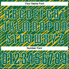 Laden Sie das Bild in den Galerie-Viewer, Custom Kelly Green Gold-White Line Sports Sublimation Soccer Uniform Jersey
