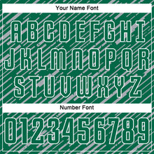 Laden Sie das Bild in den Galerie-Viewer, Custom Kelly Green Gray-White Line Sports Sublimation Soccer Uniform Jersey
