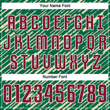 Load image into Gallery viewer, Custom Kelly Green Crimson Cream-White Line Sports Sublimation Soccer Uniform Jersey
